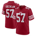Johmsee SF.49ers #57 Dre Greenlaw Player Red Game Home Stitched Jerseys