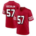 Johmsee SF.49ers #57 Dre Greenlaw Player Red Limited Alternate Home Game Stitched Jerseys