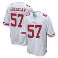 Johmsee SF.49ers #57 Dre Greenlaw Player White Home Game Stitched Jerseys