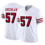 Johmsee SF.49ers #57 Dre Greenlaw Player White Limited Alternate Vapor F.U.S.E. Home Game Stitched Jerseys