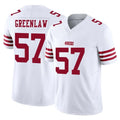 Johmsee SF.49ers #57 Dre Greenlaw Player White Limited Vapor F.U.S.E. Home Game Stitched Jerseys