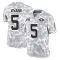 Johmsee SF.49ers #5 Mike Evans Player Arctic Camo Limited Salute To Service Home Game Stitched Jerseys