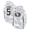 Johmsee SF.49ers #5 Mike Evans Player Arctic Camo Limited Salute to Service Pullover Hoodies Game Stitched Jerseys