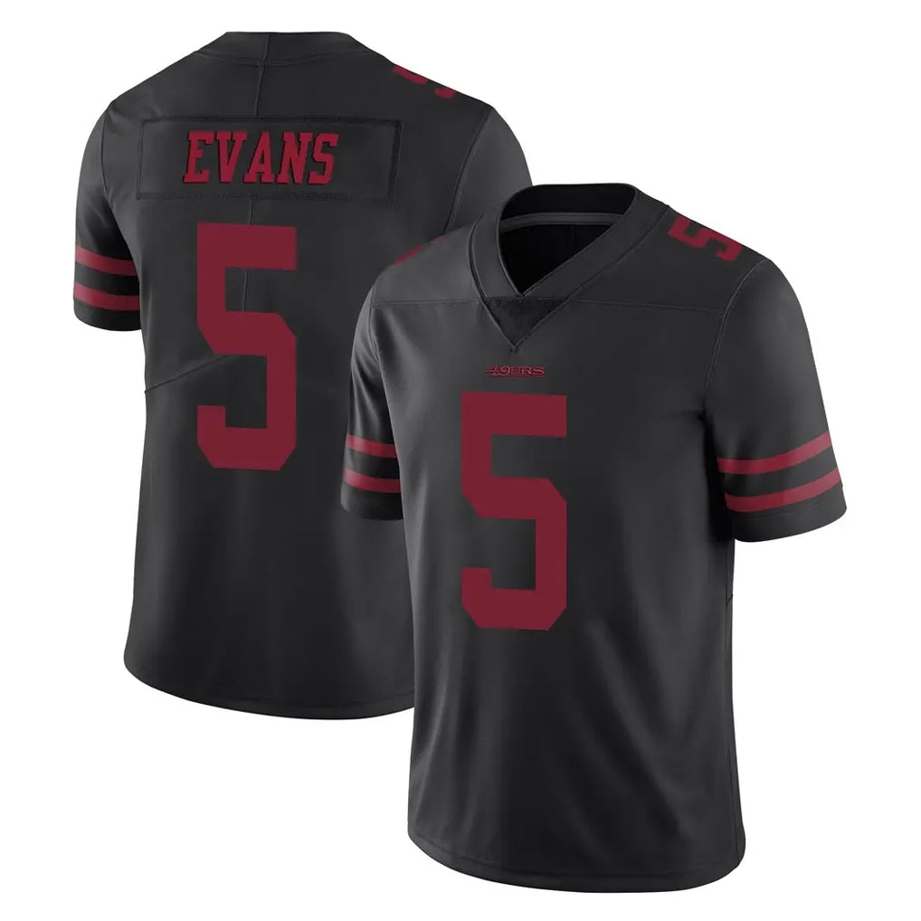 Johmsee SF.49ers #5 Mike Evans Player Black Alternate Limited Vapor Untouchable Home Game Stitched Jerseys