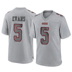 Johmsee SF.49ers #5 Mike Evans Player Gray Atmosphere Fashion Home Game Stitched Jerseys