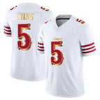 Johmsee SF.49ers #5 Mike Evans Player White 2025 Rivalries Collection Game Limited Stitched Jerseys