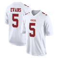 Johmsee SF.49ers #5 Mike Evans Player White Fashion Home Game Stitched Jerseys