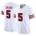 Johmsee SF.49ers #5 Mike Evans Player White Limited Alternate Vapor F.U.S.E. Home Game Stitched Jerseys