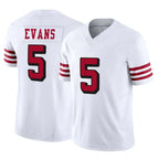 Johmsee SF.49ers #5 Mike Evans Player White Limited Alternate Vapor F.U.S.E. Home Game Stitched Jerseys