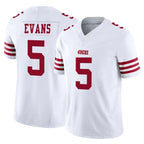 Johmsee SF.49ers #5 Mike Evans Player White Limited Vapor F.U.S.E. Home Game Stitched Jerseys