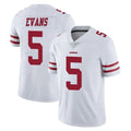 Johmsee SF.49ers #5 Mike Evans Player White Limited Vapor Untouchable Home Game Stitched Jerseys