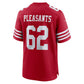 SF.49ers #62 Austen Pleasants Scarlet Team Game Stitched American Football Jerseys