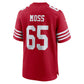 SF.49ers #65 Drew Moss Scarlet Team Game Stitched American Football Jerseys