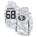 Johmsee SF.49ers #68 Colton McKivitz Player Arctic Camo Limited Salute to Service Pullover Hoodies Game Stitched Jerseys