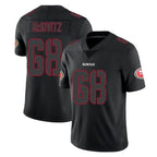 Johmsee SF.49ers #68 Colton McKivitz Player Black Impact Limited Home Game Stitched Jerseys