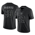 Johmsee SF.49ers #68 Colton McKivitz Player Black Limited Reflective Home Game Stitched Jerseys