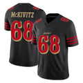 Johmsee SF.49ers #68 Colton McKivitz Player Black Limited Rivalries Collection Home Game Stitched Jerseys