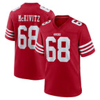 Johmsee SF.49ers #68 Colton McKivitz Player Red Game Home Stitched Jerseys
