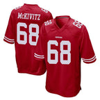 Johmsee SF.49ers #68 Colton McKivitz Player Red Home Game Stitched Jerseys