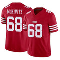 Johmsee SF.49ers #68 Colton McKivitz Player Red Limited Vapor F.U.S.E. Home Game Stitched Jerseys