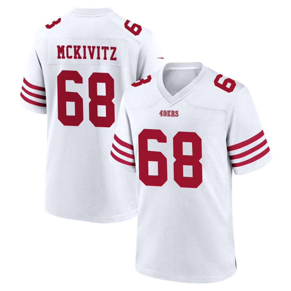 Johmsee SF.49ers #68 Colton McKivitz Player White Game Home Stitched Jerseys