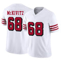Johmsee SF.49ers #68 Colton McKivitz Player White Limited Alternate Vapor F.U.S.E. Home Game Stitched Jerseys