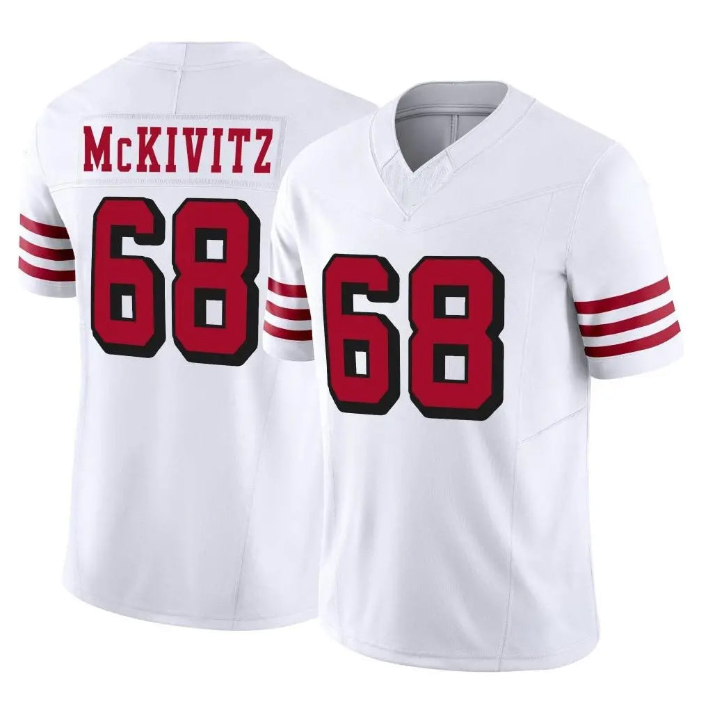 Johmsee SF.49ers #68 Colton McKivitz Player White Limited Alternate Vapor F.U.S.E. Home Game Stitched Jerseys