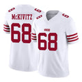 Johmsee SF.49ers #68 Colton McKivitz Player White Limited Vapor F.U.S.E. Home Game Stitched Jerseys