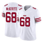 Johmsee SF.49ers #68 Colton McKivitz Player White Limited Vapor F.U.S.E. Home Game Stitched Jerseys
