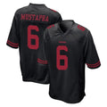 Johmsee SF.49ers #6 Malik Mustapha Player Black Alternate Home Game Stitched Jerseys