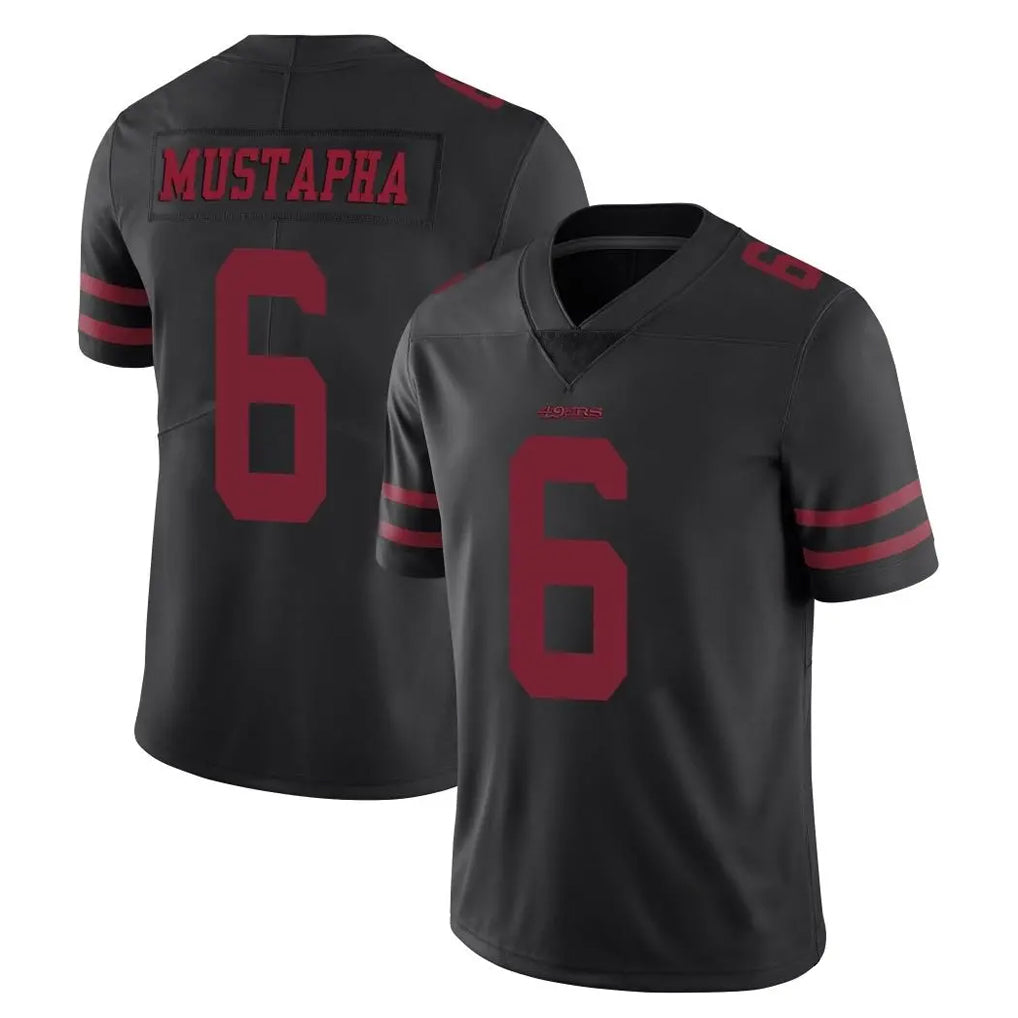 Johmsee SF.49ers #6 Malik Mustapha Player Black Alternate Limited Vapor Untouchable Home Game Stitched Jerseys