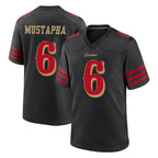 Johmsee SF.49ers #6 Malik Mustapha Player Black Rivalries Collection Home Game Stitched Jerseys