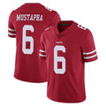 Johmsee SF.49ers #6 Malik Mustapha Player Red Limited Vapor Untouchable Home Game Stitched Jerseys