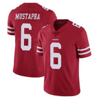 Johmsee SF.49ers #6 Malik Mustapha Player Red Limited Vapor Untouchable Home Game Stitched Jerseys
