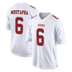 Johmsee SF.49ers #6 Malik Mustapha Player White Fashion Home Game Stitched Jerseys