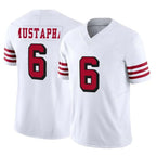 Johmsee SF.49ers #6 Malik Mustapha Player White Limited Alternate Vapor F.U.S.E. Home Game Stitched Jerseys