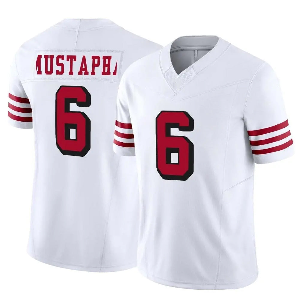Johmsee SF.49ers #6 Malik Mustapha Player White Limited Alternate Vapor F.U.S.E. Home Game Stitched Jerseys