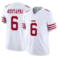 Johmsee SF.49ers #6 Malik Mustapha Player White Limited Vapor F.U.S.E. Home Game Stitched Jerseys