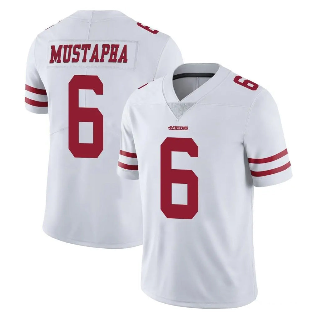 Johmsee SF.49ers #6 Malik Mustapha Player White Limited Vapor Untouchable Home Game Stitched Jerseys