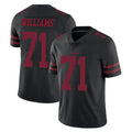 Johmsee SF.49ers #71 Trent Williams Player Black Alternate Limited Vapor Untouchable Home Game Stitched Jerseys