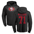 Johmsee SF.49ers #71 Trent Williams Player Black LOGO Pullover Hoodies Home Game Stitched Jerseys