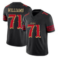 Johmsee SF.49ers #71 Trent Williams Player Black Limited Rivalries Collection Home Game Stitched Jerseys