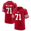 Johmsee SF.49ers #71 Trent Williams Player Red Game Home Stitched Jerseys