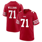 Johmsee SF.49ers #71 Trent Williams Player Red Game Home Stitched Jerseys