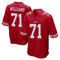 Johmsee SF.49ers #71 Trent Williams Player Red Home Game Stitched Jerseys