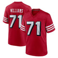 Johmsee SF.49ers #71 Trent Williams Player Red Limited Alternate Home Game Stitched Jerseys