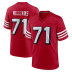 Johmsee SF.49ers #71 Trent Williams Player Red Limited Alternate Home Game Stitched Jerseys