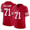 Johmsee SF.49ers #71 Trent Williams Player Red Limited Vapor F.U.S.E. Home Game Stitched Jerseys