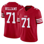 Johmsee SF.49ers #71 Trent Williams Player Red Limited Vapor F.U.S.E. Home Game Stitched Jerseys