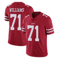 Johmsee SF.49ers #71 Trent Williams Player Red Limited Vapor Untouchable Home Game Stitched Jerseys